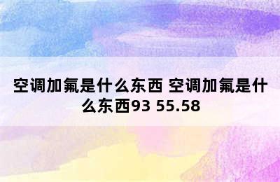 空调加氟是什么东西 空调加氟是什么东西93 55.58